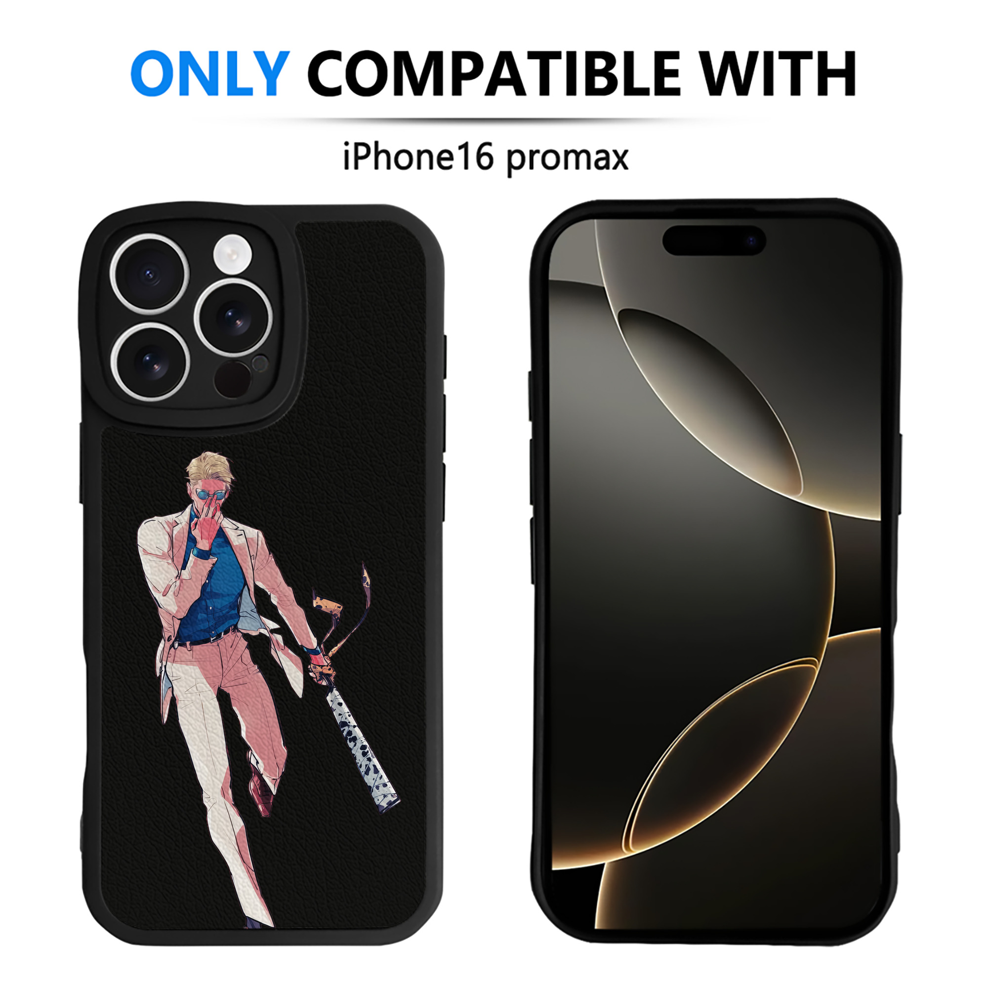 （画像用） 呪術廻戦 Jujutsu Kaisen 【iPhone 16シリーズ対応】シリコンスマホケース（レザー調） 材質：シリコン